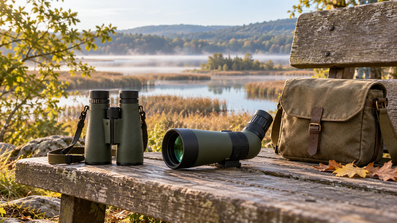 Birdwatching binoculars collection